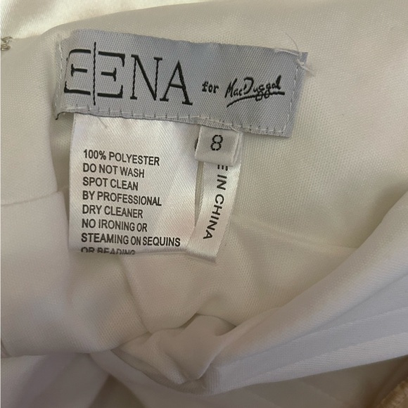 Ieena by Mac Duggal 12428 size 8 white formal dress - Picture 5 of 8